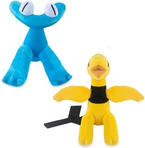 MUNSKT Rainbow Friends Chapitre 2 Cyan and Yellow,Rainbows Friends Stuffed Animal Plush,9.8in Rainbow Friends Peluches De Couleur Cyan Et Jaune,Cadeaux d'anniversaire pour Fille et garçon