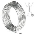 Floral Jewelry Making Beading Wire,Flexible Aluminum Wire,Bendable Craft Metal Wire,Silver Aluminum Wire,Metal Craft Wire,Metal Armature Wire Bendable Sculpting Wire,Metal Wire Bendable Wire,10M,3mm