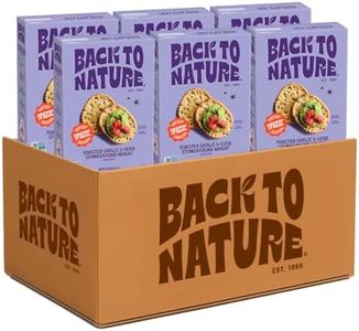 Back To Nature Roasted Garlic & Herb Stoneground Wheat Crackers, Dairy Free, Non GMO, 5 Ounces (Pack Of 6)