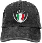 Italia Italy Italian Map Flag Vintage Adult Cap Washed Distressed Cotton Dad Hat Adjustable Baseball Trucker Cap,Unisex¡­ Black