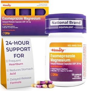 TIME-CAP LABS, INC. Timely Esomeprazole Acid Reducer 42 Capsules - Compared to Nexium 24HR - Delayed Release Esomeprazole Magnesium 20mg - Heartburn Medicine for 24hr Relief and Acid Reflux Control