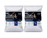 ZYAX Chloro MAXX 90 – TCCA 90 Pool Water Treatment Granules Pool Surface Protection, Sunlight Protection, Stops Algae Pack/Bucket 1 kg (Pack of 2)