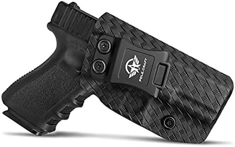 Glock 19 Holster, Carbon Fiber Kydex Holster IWB for Glock 19 19X Glock 23 Glock 25 Glock 32 Glock 45 (Gen 3 4 5) Pistol Case - Cintura interior Transporte Oculto Funda Glock 19 IWB (Black, Right)