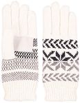 isotoner womens Chenille Snowflake Glove - Ultraplush Ivory One Size