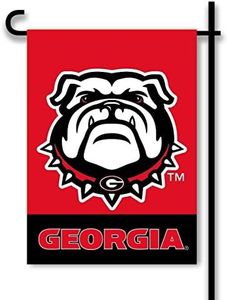 BSI PRODUCTS, INC. - Georgia Bulldogs 2-Sided Garden Flag - Includes Plastic Pole with Suction Cups - UGA Football Pride - High Durability - Designed for Indoor or Outdoor Use - Great Gift Idea