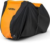 Favoto Bicycle Cover Waterproof Bicycle Cover for 2-3 Bicycles 210D Oxford Fabric Bicycle Garage Tarpaulin Bicycle Protective Cover with Bag 200 x 105 x 110 cm (Orange-Black)