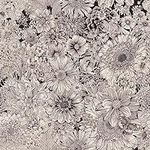 COKCOKR Black/White Peel and Stick Wallpaper Sketched Sunflower/Daisy Contact Paper Self-Adhesive Removable Wallpaper Decorative Art Floral Wallpaper Suitable for Bedroom Living Room 17.71" X 118.1"