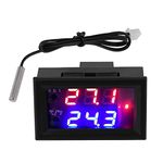 12V DC Thermostat Controller All-Purpose Digital Temperature Controller Thermostat with Sensor Digital Display Microcomputer