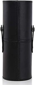 Electomania Makeup Brush Holder Large Pu Leather Make Up Cosmetic Bag Cup Holders Storage Organizer Case Box 9 X 3.1Inch (Black)