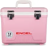 Engel UC13 13qt Leak-Proof, Air Tight, Drybox Cooler and Small Hard Shell Lunchbox for Men and Women in Pinl