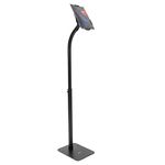 Mount-It! Universal Tablet Kiosk Stand, Anti-Theft Tablet Floor Stand with Lock for Business and Retail Use | Universal Fit for 7.9" to 11" iPad and Samsung Tablets, Height Adjustable, Black