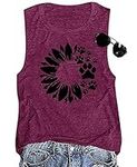 Sunflower Graphic Tank Top for Mom 
