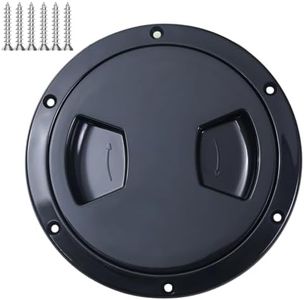 JZLiner Boat 5 Inch Inspection Port Boat Access Seal Kayak Hatch Plus RV Marine Tight Hole Cover Lid (Black)