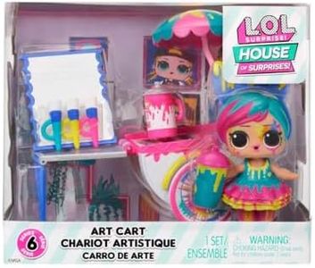L.O.L. Surprise! O.M.G. House of Surprises Art Cart Playset with Splatters Collectible Doll and 8 Surprises – Great Gift for Kids Ages 4+