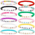 Bafiwu Friendship Bracelets,12 pcs TS Album Inspired Bracelets Set,Friendship Bracelets Set for Music Lover, Jewelry Accessories for Women and Girls (12 pcs)