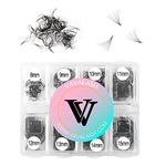 VAVALASH 600 Fans Premade Fans Eyelash Extensions 5D 6D 7D 8D 10D 12D 14D 16D 24D Premade Lash Fans 8-15mm Mixed Length Promade Loose Fans Thin Base Premade Volume Lash Extension(8D-0.07-C-8-15mm)