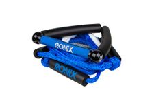 Ronix Bungee Surf Rope 10" Hide Grip Handle Hide Grip w/25 ft. 5-Section Rope - Blue/Silver