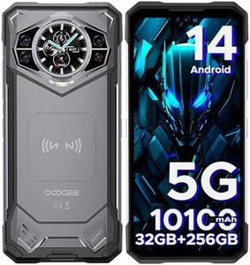DOOGEE S200 5G Rugged Smartphone with 6.72” FHD+1.32" Dual Screen,10100mAh/33W Rugged Phone Unlocked,32 GB+256 GB Cell Phone, Android 14,100 MP Camera/Fingerprint ID/Face Unlock/NFC/GPS