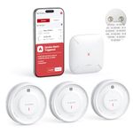 X-Sense Smart Smoke Alarm with SBS50 Base Station for Home with Magnetic Mount, Wireless Interlinked Fire Alarm, 10-Year Life Product and Replaceable Battery, App Function, XS0D-MR31