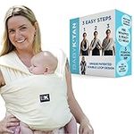 Organic Baby K'tan Baby Carrier 100% GOTS Certified Cotton: #1 Easy Pre-Wrapped 5 in 1 Baby Sling | Ready to Wear | Pillowy Soft Hands Free Infant Wrap | Newborn to Toddler up to 35lb, Small (6-8)