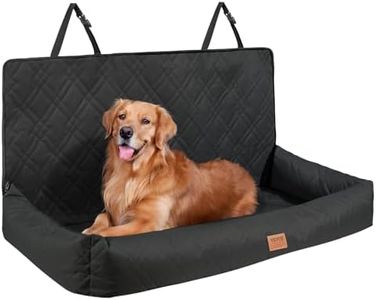 VEVOR Siège Auto pour Chiens de Taille Moyenne et Grande 45 kg, siège rehausseur imperméable pour Chien, avec Laisse de sécurité à Clipser, Rembourrage en Coton PP, lit pour Animal de Compagnie, Noir