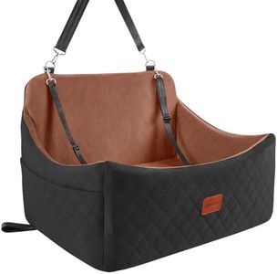 Wooaidagg Siège de Voiture pour Chien de Taille Moyenne jusqu'à 55 kg, Super Doux, Fabic en Mousse à mémoire de Forme, avec Boucles de Ceinture de sécurité, entièrement Amovible et Lavable,