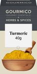 GOURMICO Turmeric, Ideal to Spice Up Curries, Soups & Meat or Fish Marinades and Used as a Food Colouring. Suitable for Vegetarians and Vegans, 40g Pack, Dark Grey/White