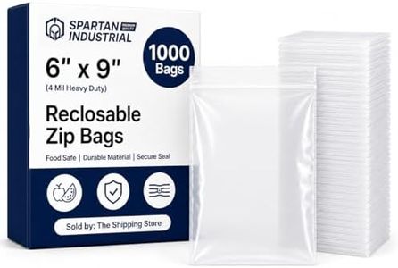 6” X 9” (1000 Count) Thick Durable Quart Clear Reclosable Zip Bags