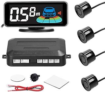 GoolRC Car Parking Sensor Rear Reversing Radars System with 4 Parking Sensors Distance Detection + LCD Distance Display + Sound Warning Buzzer, Black, 4pcs Probe