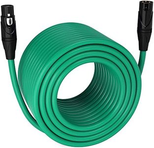 LyxPro 300 Feet XLR Microphone Cable Balanced Male to Female 3 Pin Mic Cord for Powered Speakers Audio Interface Professional Pro Audio Performance and Recording Devices - Green