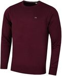 Calvin Klein Mens Crew Neck Sweater - French Burgundy - M