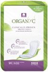 Organyc Certified Organic Cotton Pads for Incontinence, Certified Odor Control, Free from Perfumes, Dyes, Plastics, and Chemicals, FSA/HSA Eligible, Ultimate Flow, 14 Count(Pack of 4)