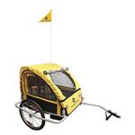 M-Wave Kids Ride Easy Foldable Children's and Luggage Bicycle Trailer with Steel Frame, Silver, 60 x 75 x 28 cm