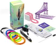 3Doodler Flow 3D Printing Pen for Teens, Adults & Creators! - Black - with Free Refill Filaments + Stencil Book + Getting Started Guide