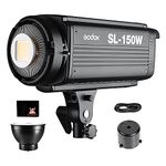 GODOX SL-150W LED Continuous Video Light White Light Version, 5600K±200K CRI>93 TLCI>95 R9>80, 433MHz Wireless Remote Control, Bowens Mount for Studio Video Wedding Photography