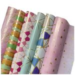 AccuPrints Pack of 6, Gift Wrapping Paper Sheet - Gift Paper - Gift Wrap Roll - Gift Papers Sheets - Gift Cover wrapping Paper -Premium Design Paper sheet for Gift Packing, Mix, Multicolor