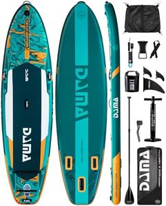 DAMA 11'6"×35"×6" Extra Wide Inflatable Paddle Board, Stand Up Paddle Board for Fishing, Sup Board with 3 Removable Fins, Dual Bungees, Camera Mount, Hand Pump, Floating Paddle, 5L Dry Bag, Leash