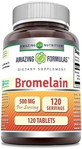 Amazing Formulas Bromelain 500 Mg 120 Tablets Supplement | Non-GMO | Gluten Free | Made in USA