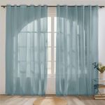 Neween Sheer Blue-Grey Curtains 2 P