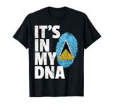 IT'S IN MY DNA St. Saint Lucia Flag Pride National Country T-Shirt