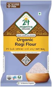 24 Mantra Organic Ragi Flour/Finger Millet/Nachni Flour - Chemical Free & Pesticides Free | Naturally Gluten-Free (500 G (Pack Of 1))