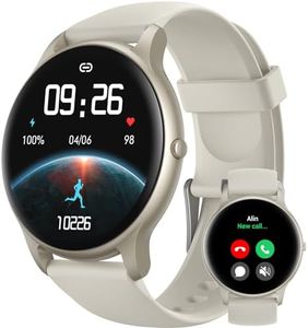 Parsonver Smart Watch(Answer/Make Calls), Smartwatch for Women Men, 100+ Sport Modes/Heart Rate/Blood Oxygen/Sleep Tracker, Pedometer, IP68 Waterproof Fitness Tracker for Android iPhone, Starry Silver