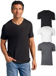 True Classic Tees, Premium Fitted Men's T-Shirt, V Neck, Classic 3-Pack, X-Large