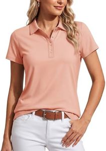 TACVASEN Athletic Polo Shirt for Women Sun Protection Shirts Short Sleeve Quick Dry Golf Shirts Hiking Fishing Shirts Women T Shirt