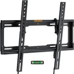 Perlegear TV Wall Bracket for Most 26-65 inch TVs up to 45kg, Max VESA 400x400mm, 55 inch Tilt TV Wall Mount with Pull Cord Safety Locks, PGPIMTK1-E