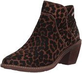 Roxy Women's Cassidy Leather Ankle Boot Fashion, Cheetah Print, 10