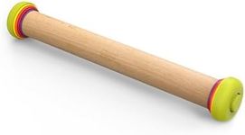 Joseph Joseph PrecisionPin - Rolling Pin with Adjustable Pastry Thickness, Baking and Dough Rollers, Beech Wood, Multicolour