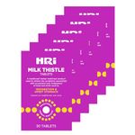 HRI Milk Thistle 30 Tablets - to Relieve Symptoms Associated with Over Indulgence of Food and Drink Such As Indigestion and Upset Stomach. 300 mg of Milk Thistle Extract. 6 Packs