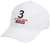 U.S. POLO ASSN. Cotton Boy's Baseball Cap (Ukcap0004_White), Free Size