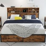 LIKIMIO Queen Bed Frame with Tall B